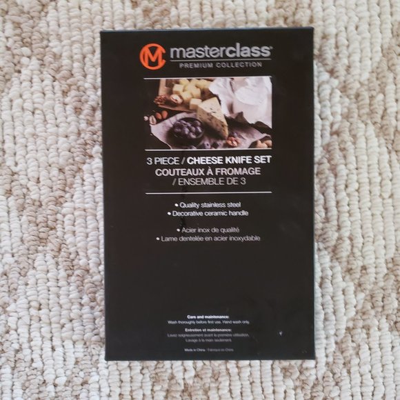 MASTERCLASS PREMIUM COLLECTION 3PC CHEESE KNIFES - Picture 2 of 3